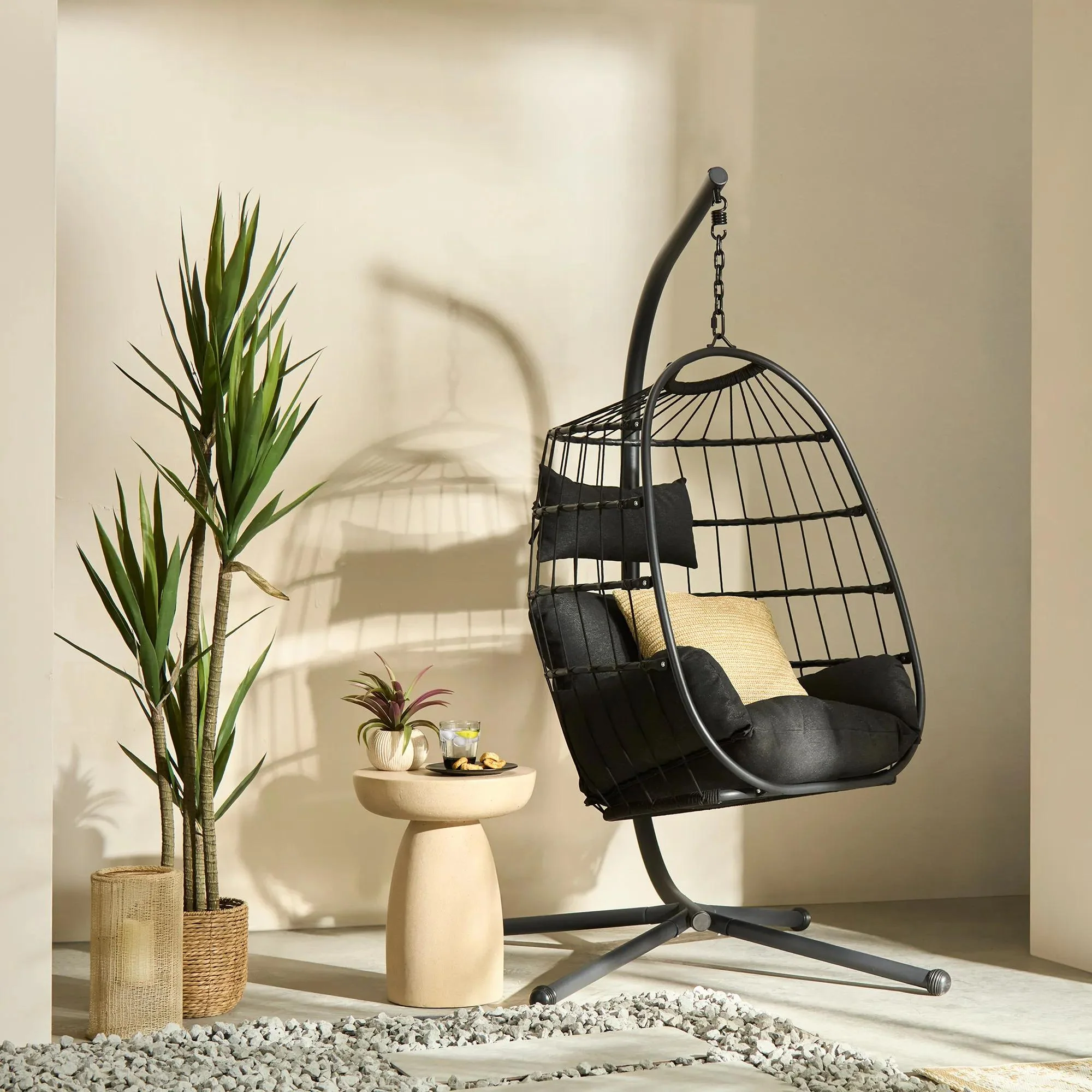 Beige Mesh LED Lantern - Image 6