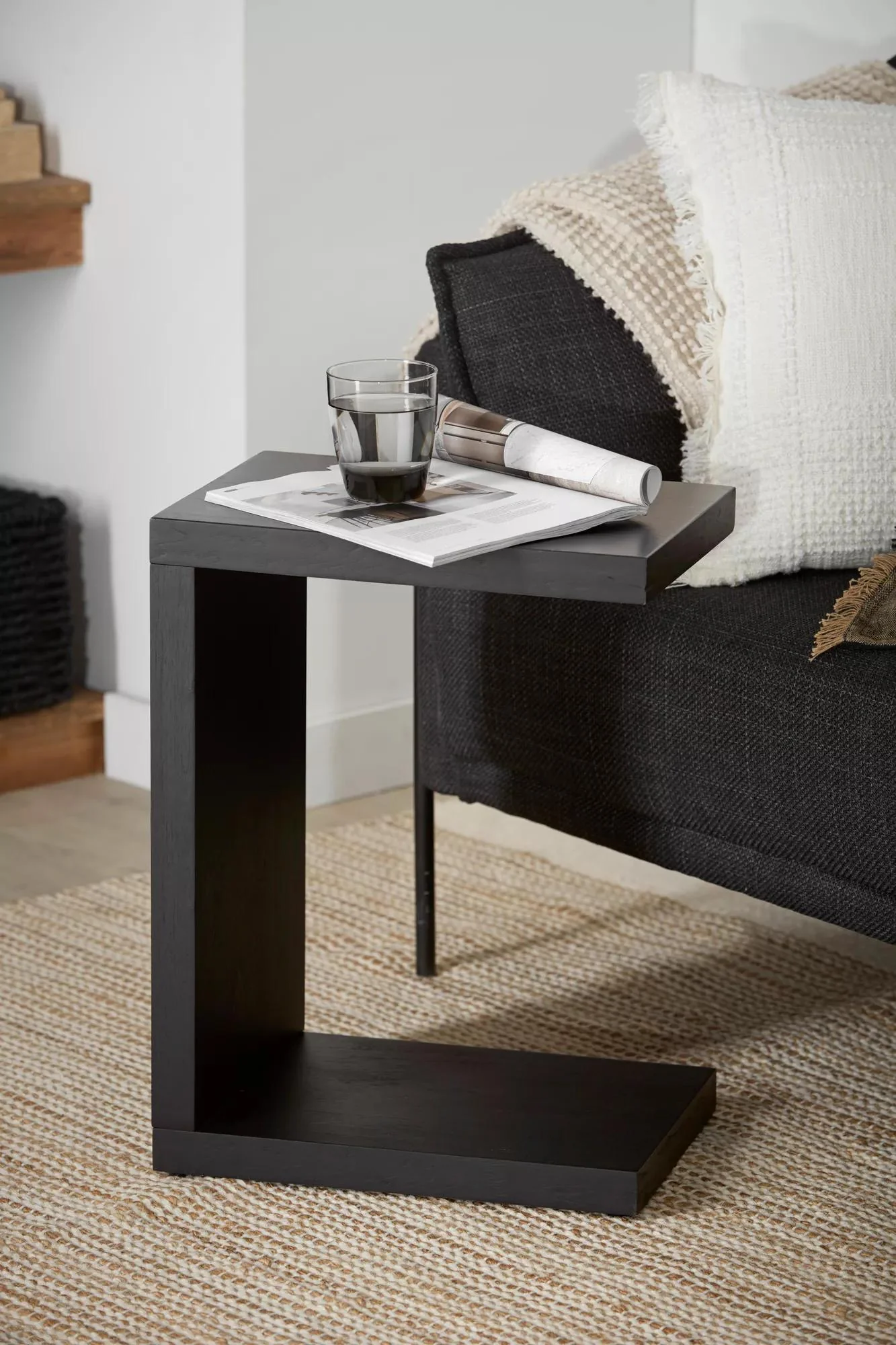 Black Wood Side Table - Image 2