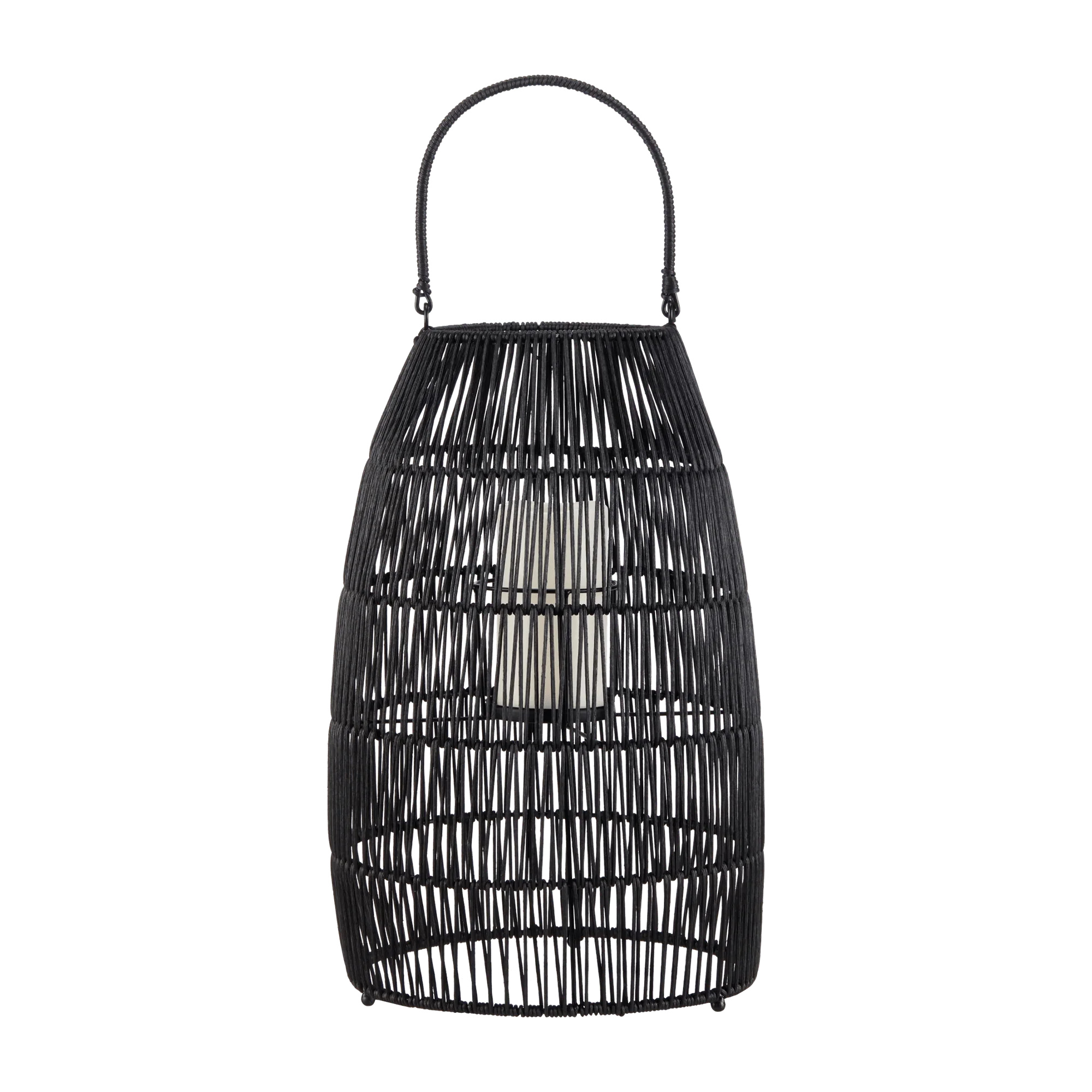 Black Woven Outdoor Lantern