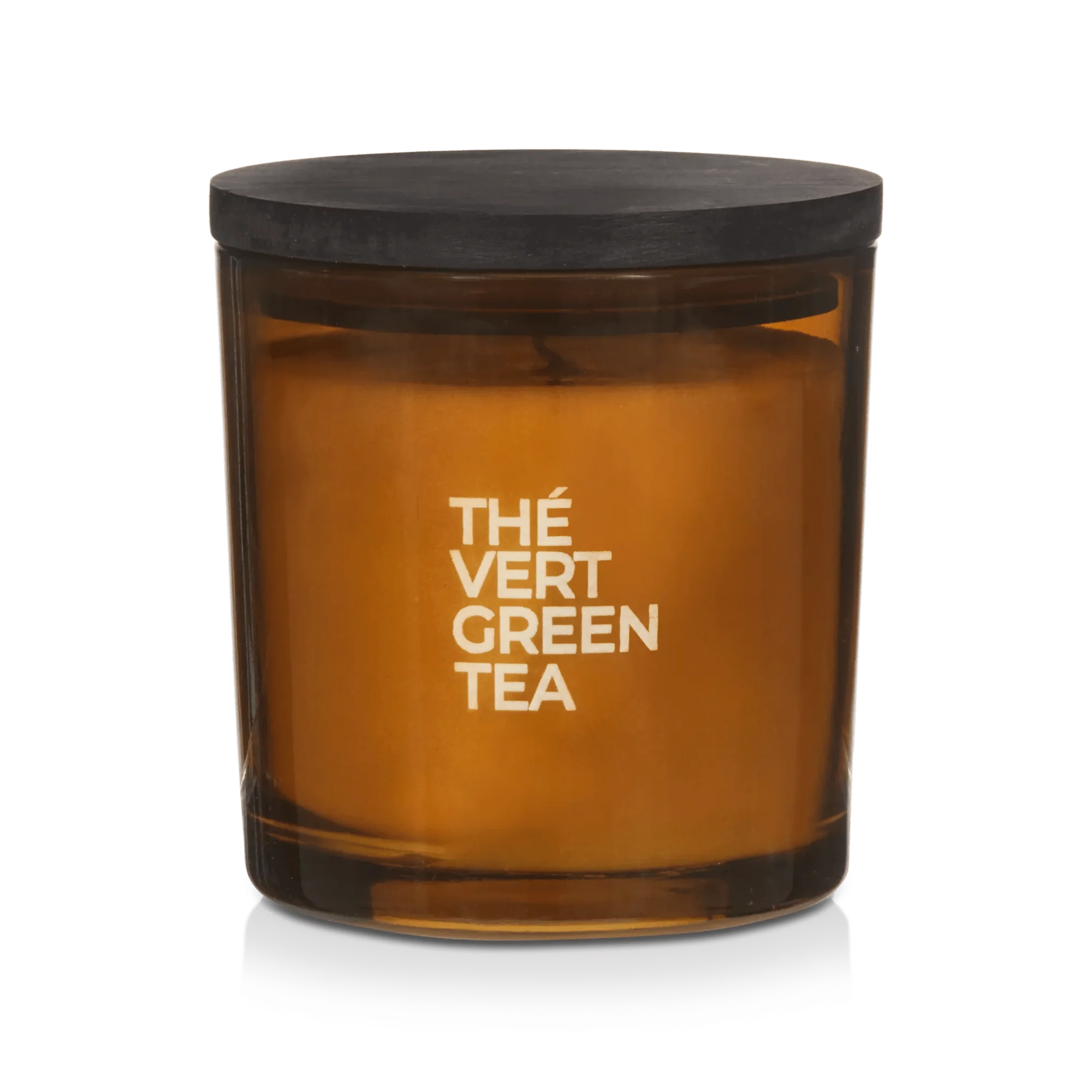 Bouclair Green Tea Candle with Wooden Lid