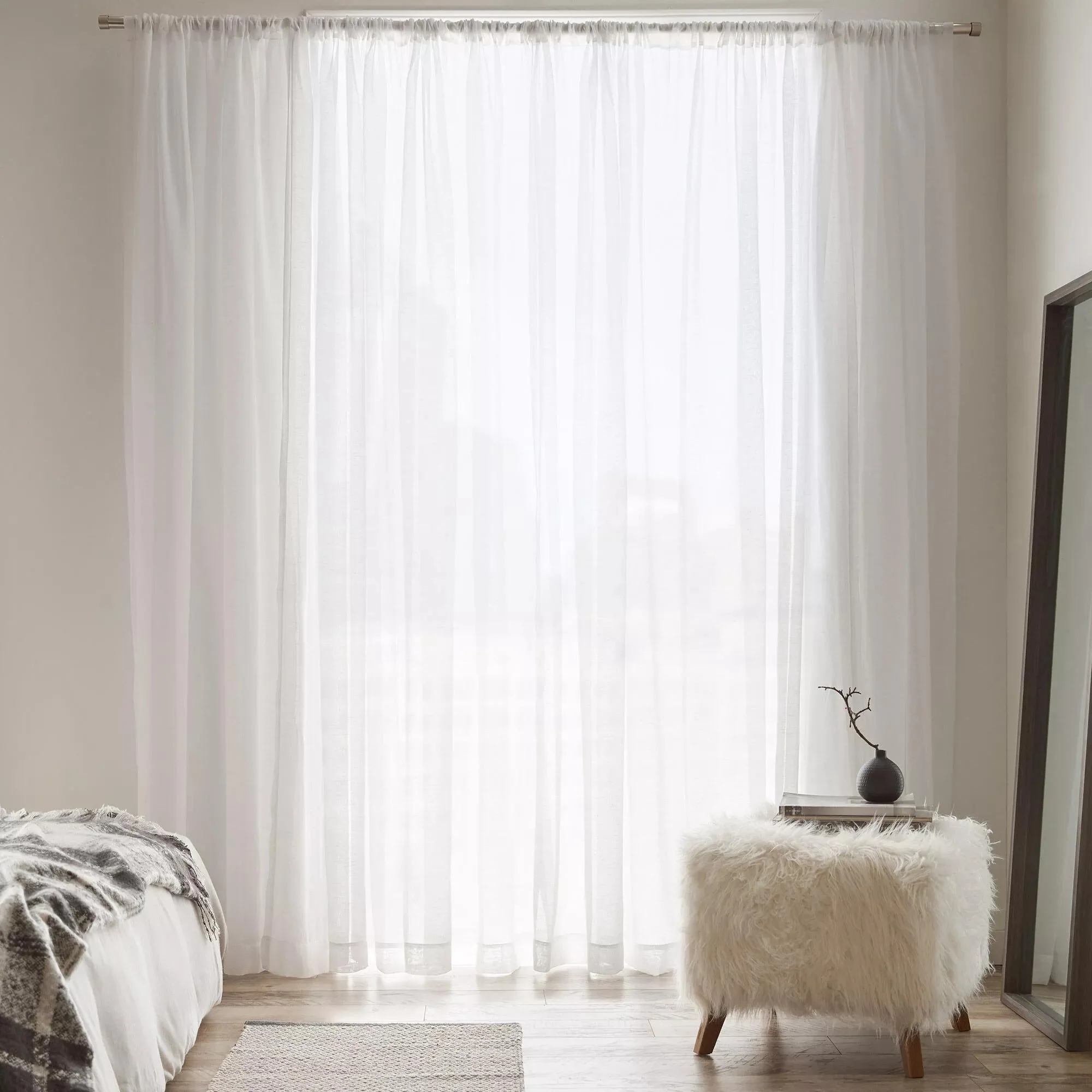 White Carla Sheer Curtain - Image 4