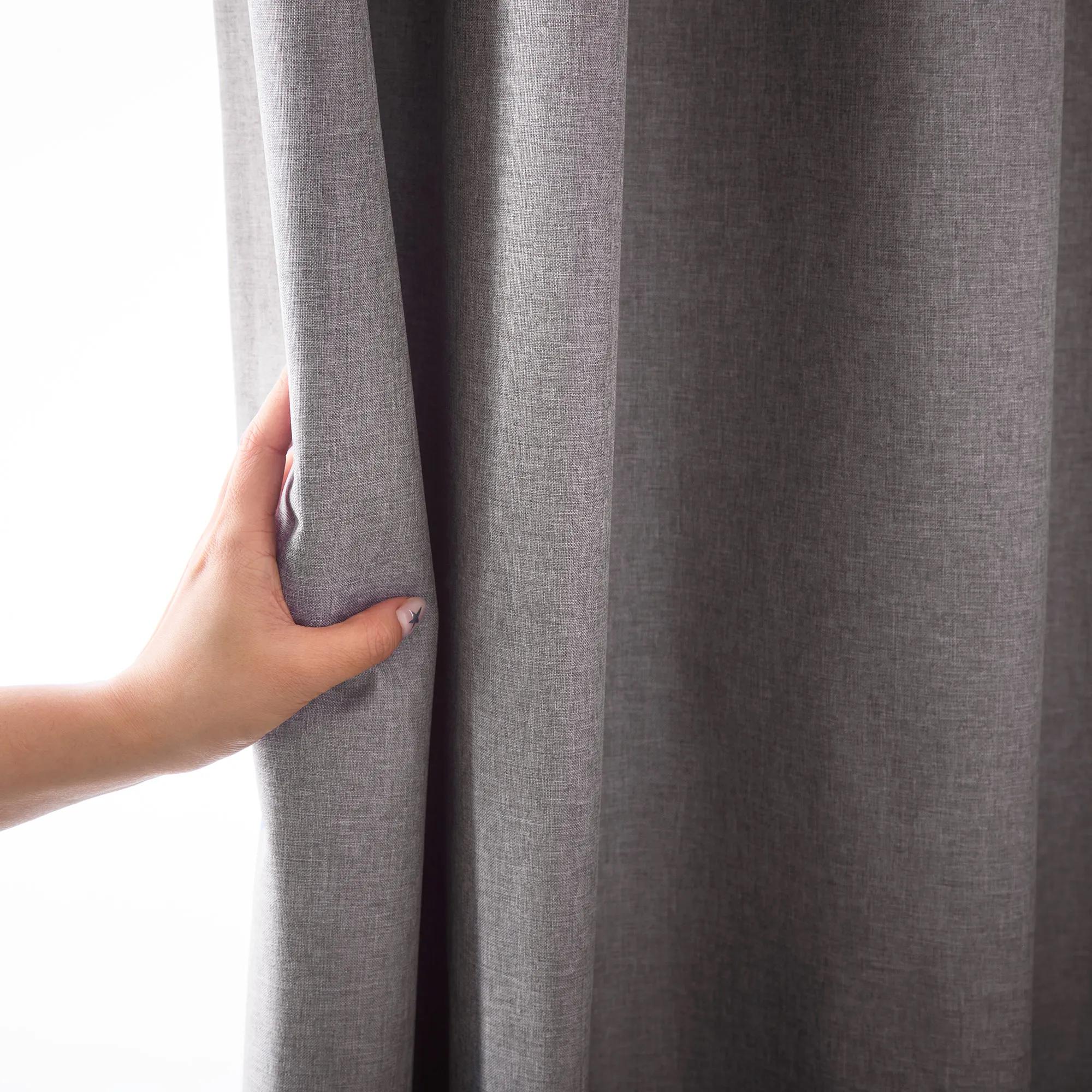 Charcoal Chambray Blackout Curtain - Image 6