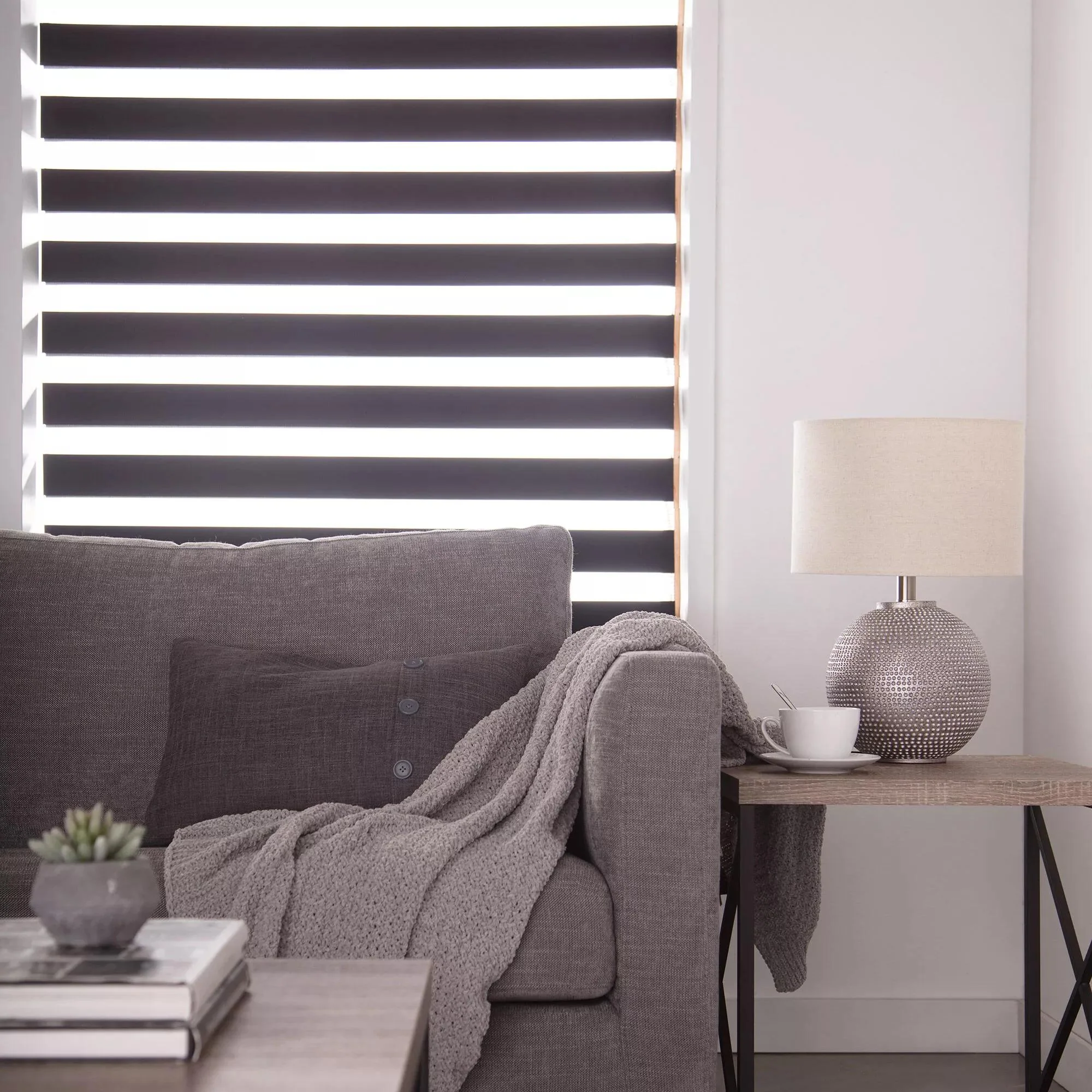 Black Cordless Sheer Shade