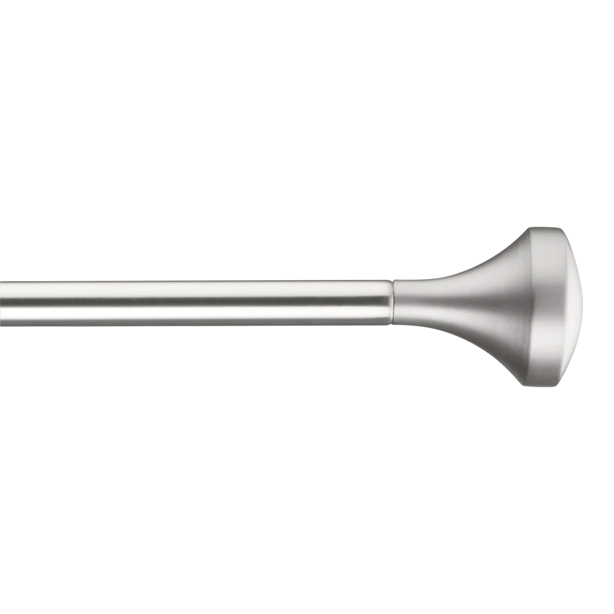 Brushed Nickel Curtain Rod Set - Diameter 16/19 mm