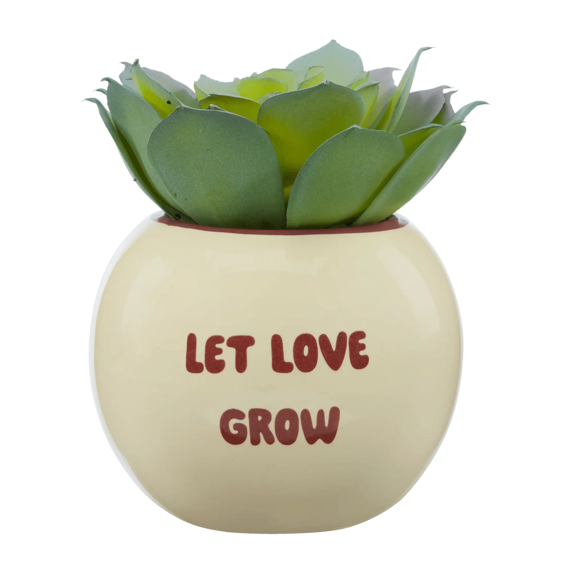 Decorative Artificial Plant Pot Let Love Grow