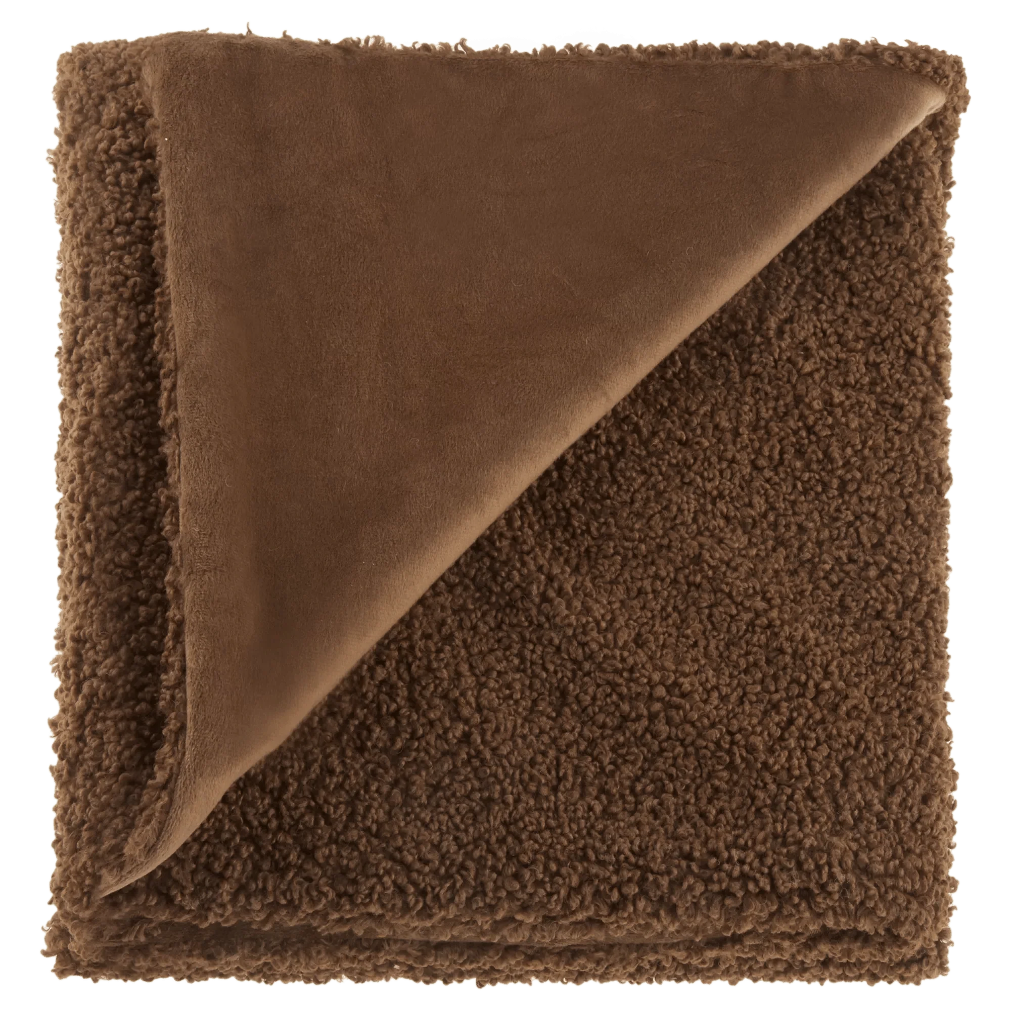 Brown Doodle Boucle Throw