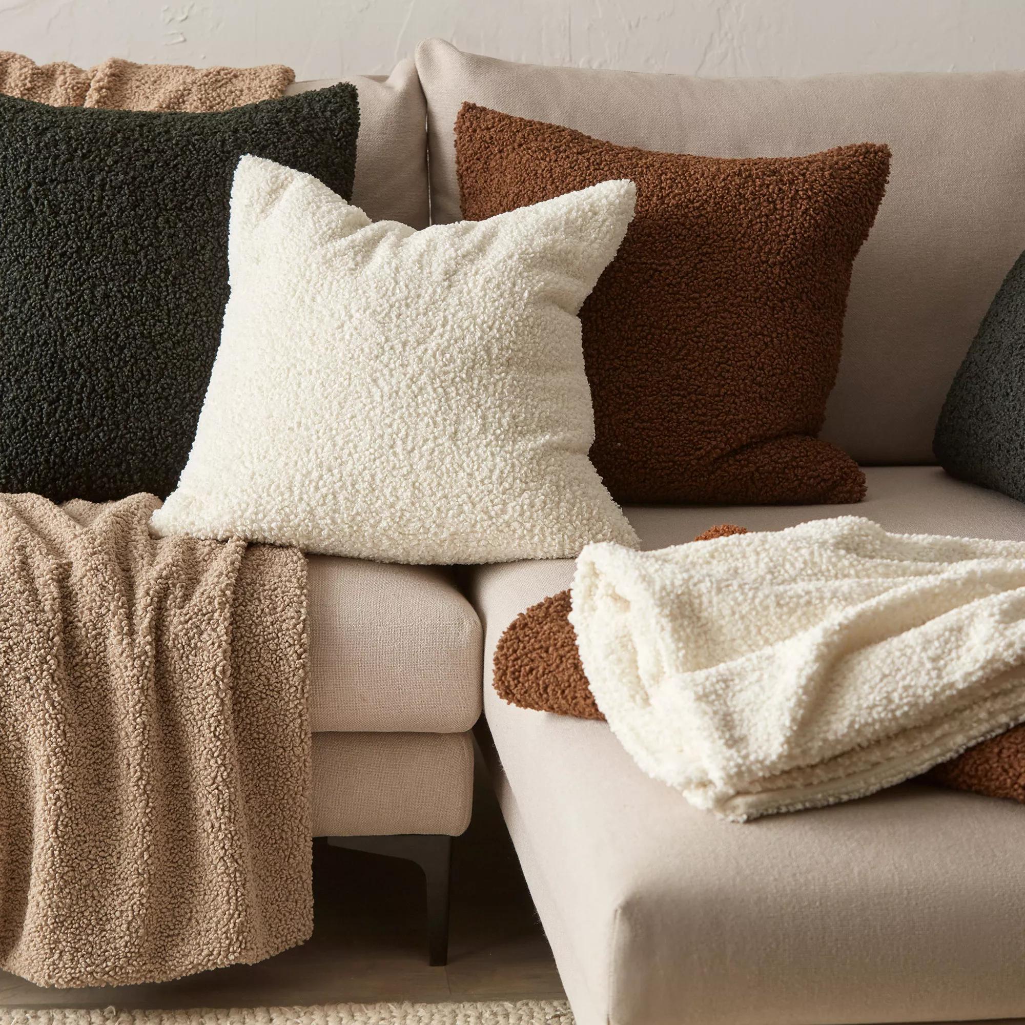 Off White Doodle Boucle Decorative Throw Pillow - Image 11
