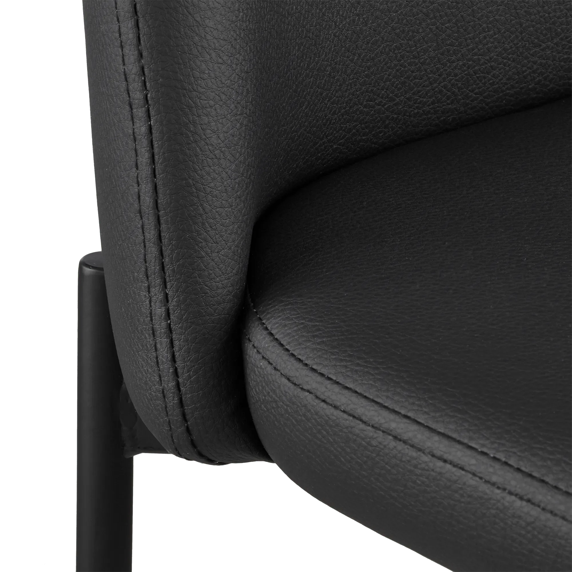 Faux Leather and Metal Bar Stool - Image 3
