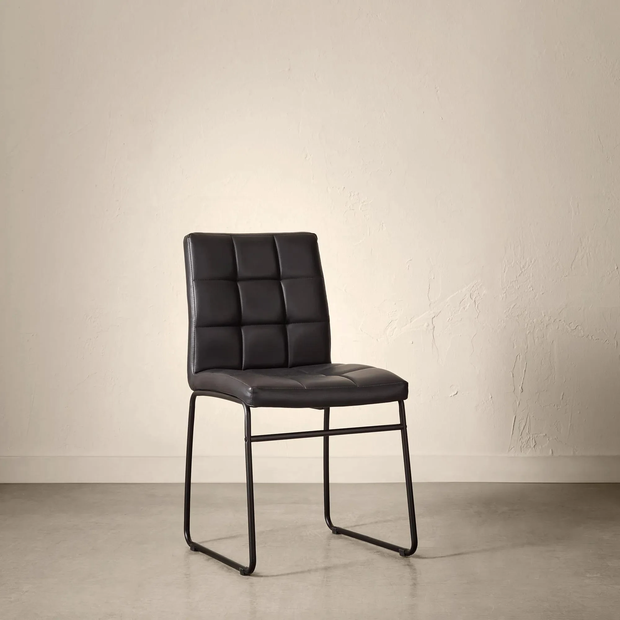 Faux Leather and Metal Dining Chair - Image 3