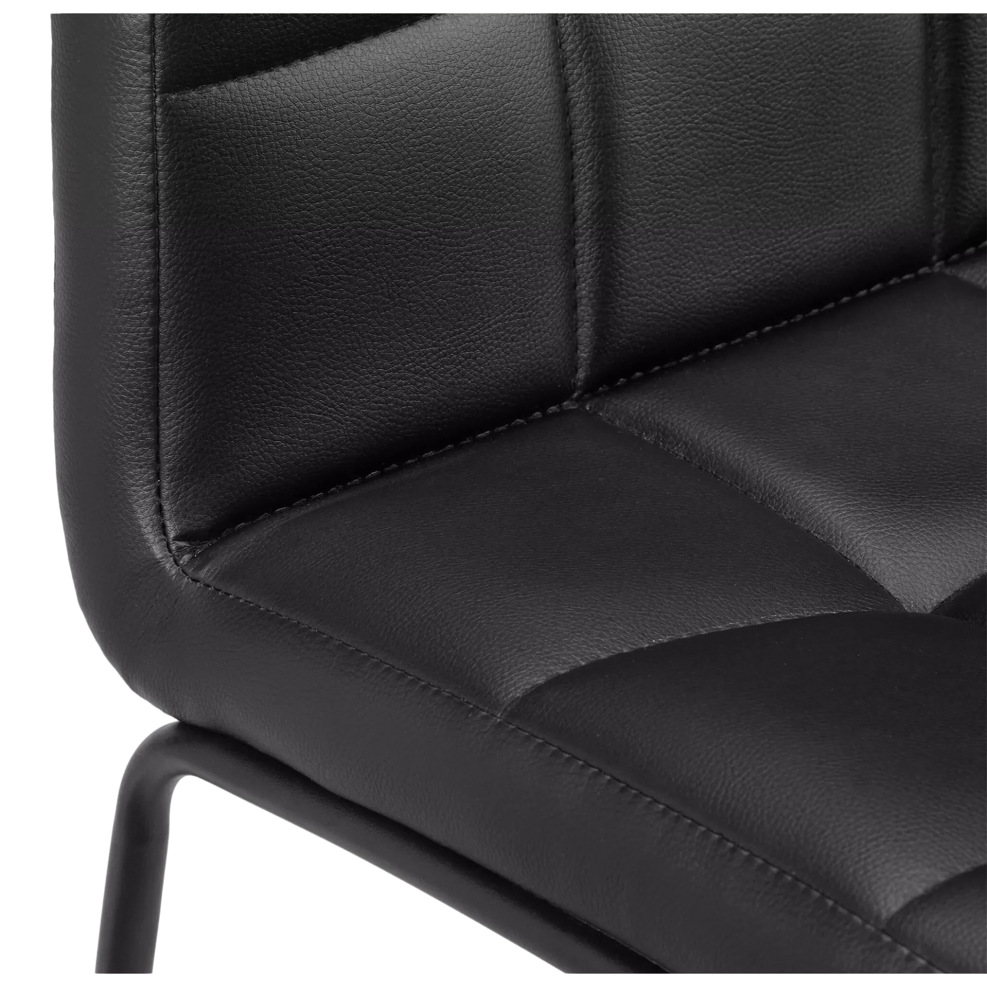 Faux Leather and Metal Dining Chair - Image 5