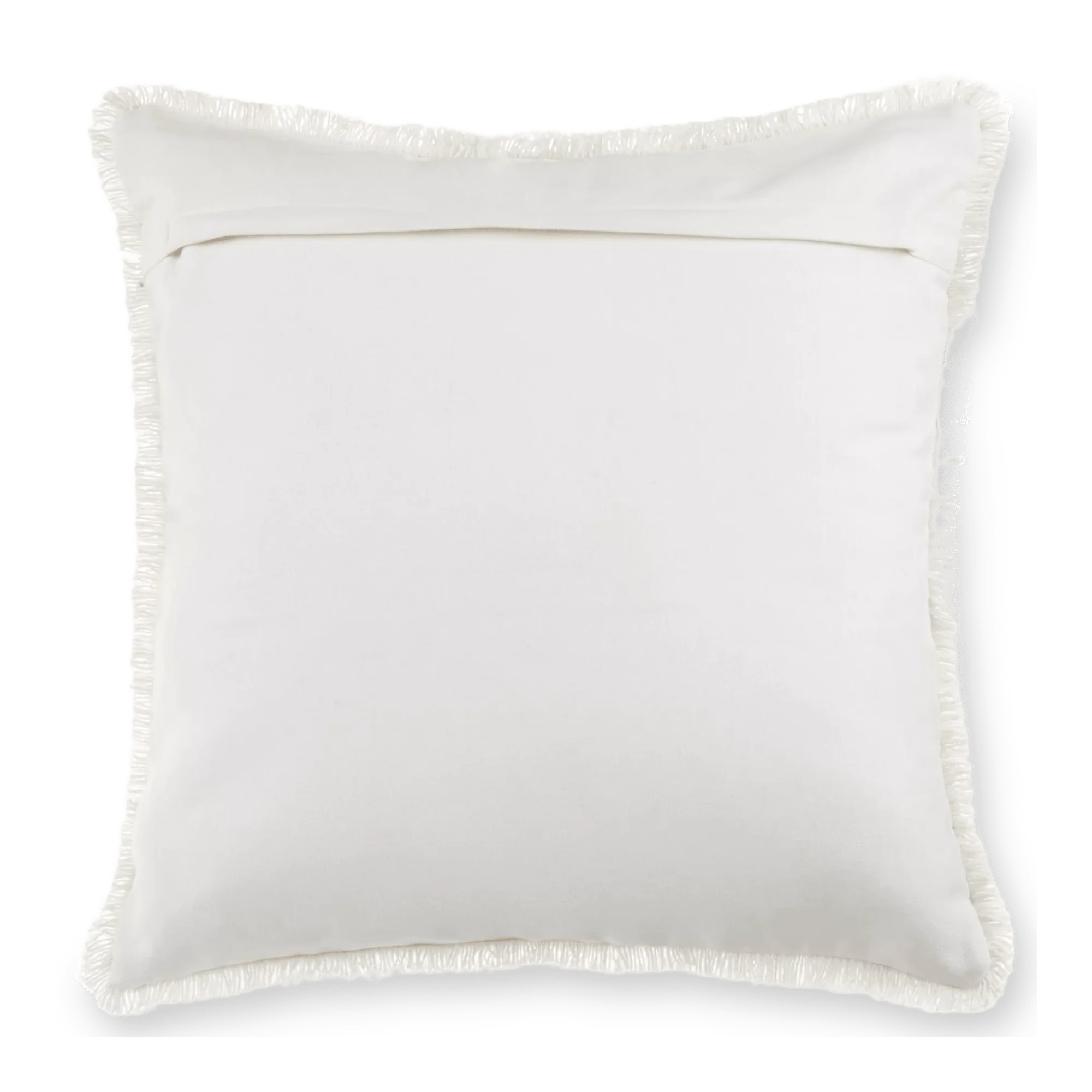 Frans Fringed White Decorative Pillow - Image 2