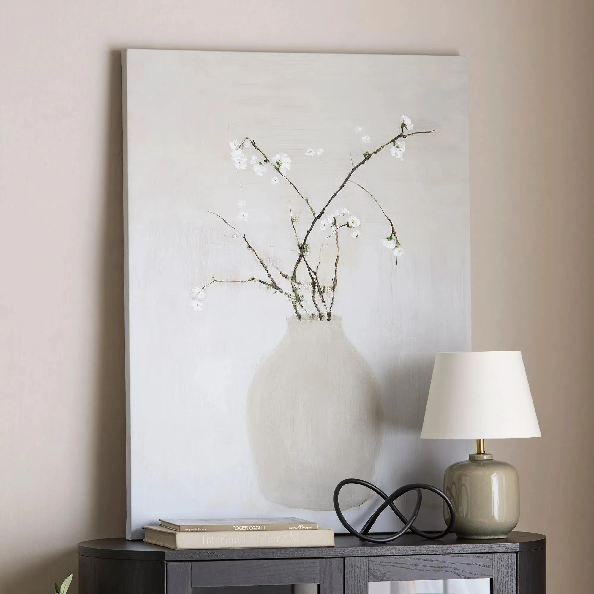 Gel-Embellished Vase with Flower Stems - Image 3