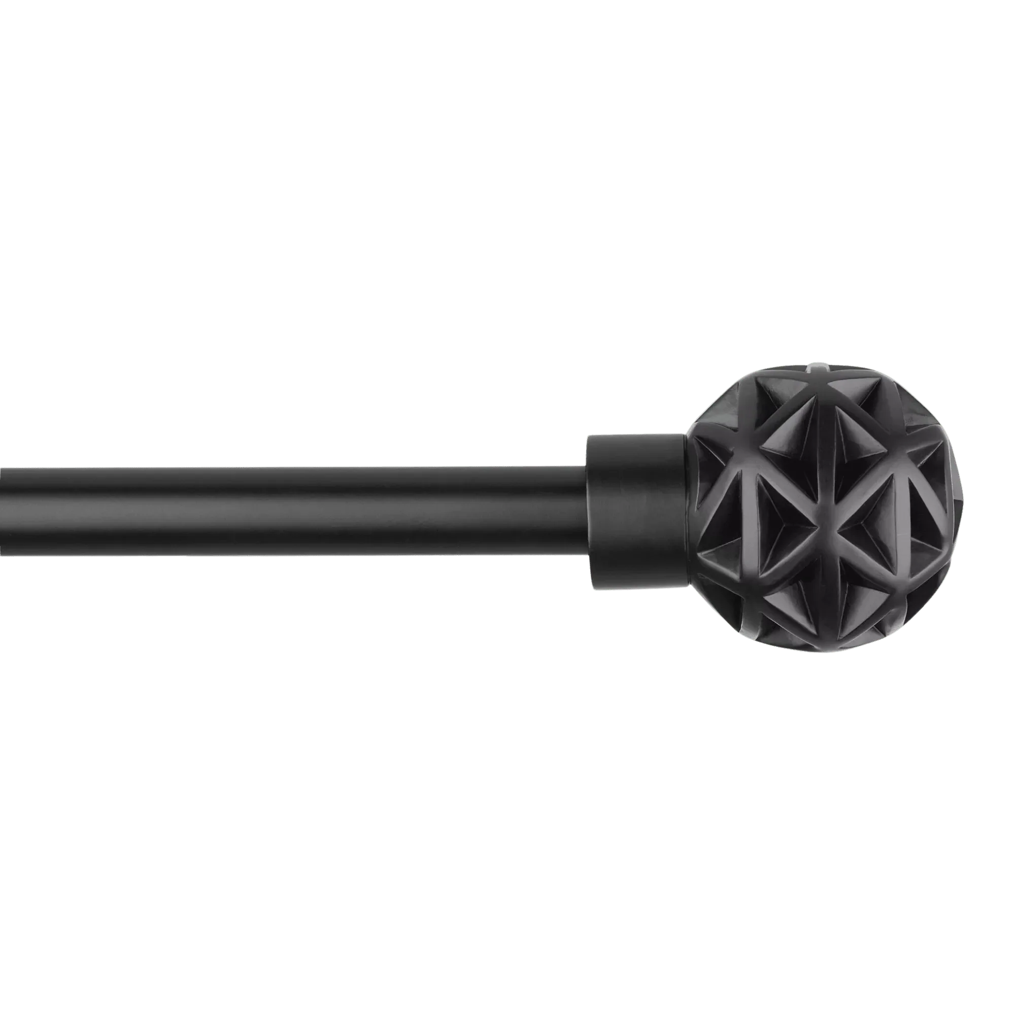Black Geometric Curtain Rod Set - Diameter 13/16mm