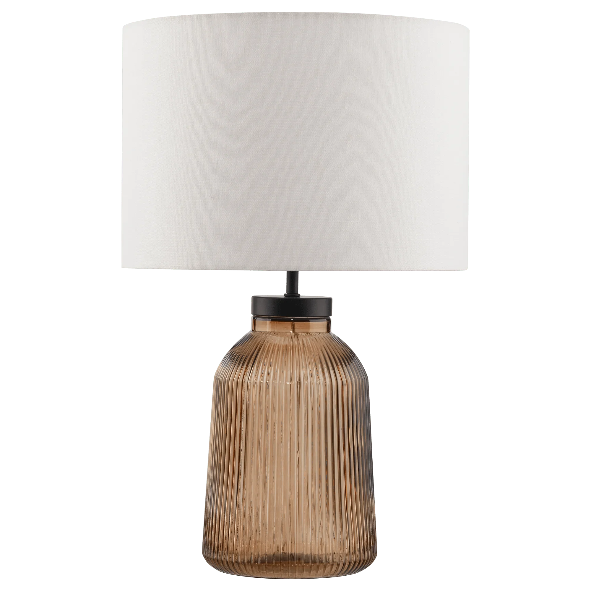 Glass Ribbed Table Lamp