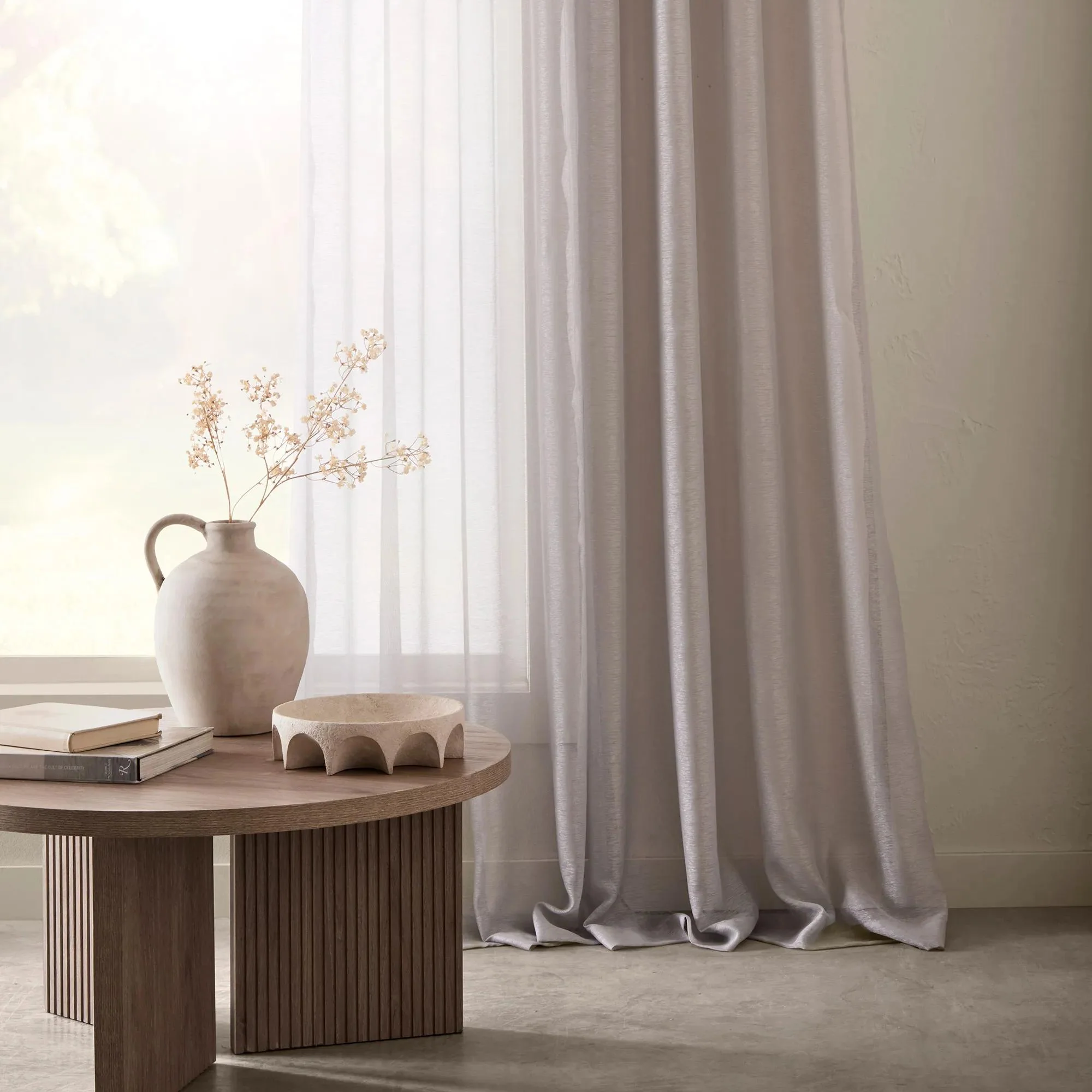 Ivory Kacha Sheer Curtain - Image 2