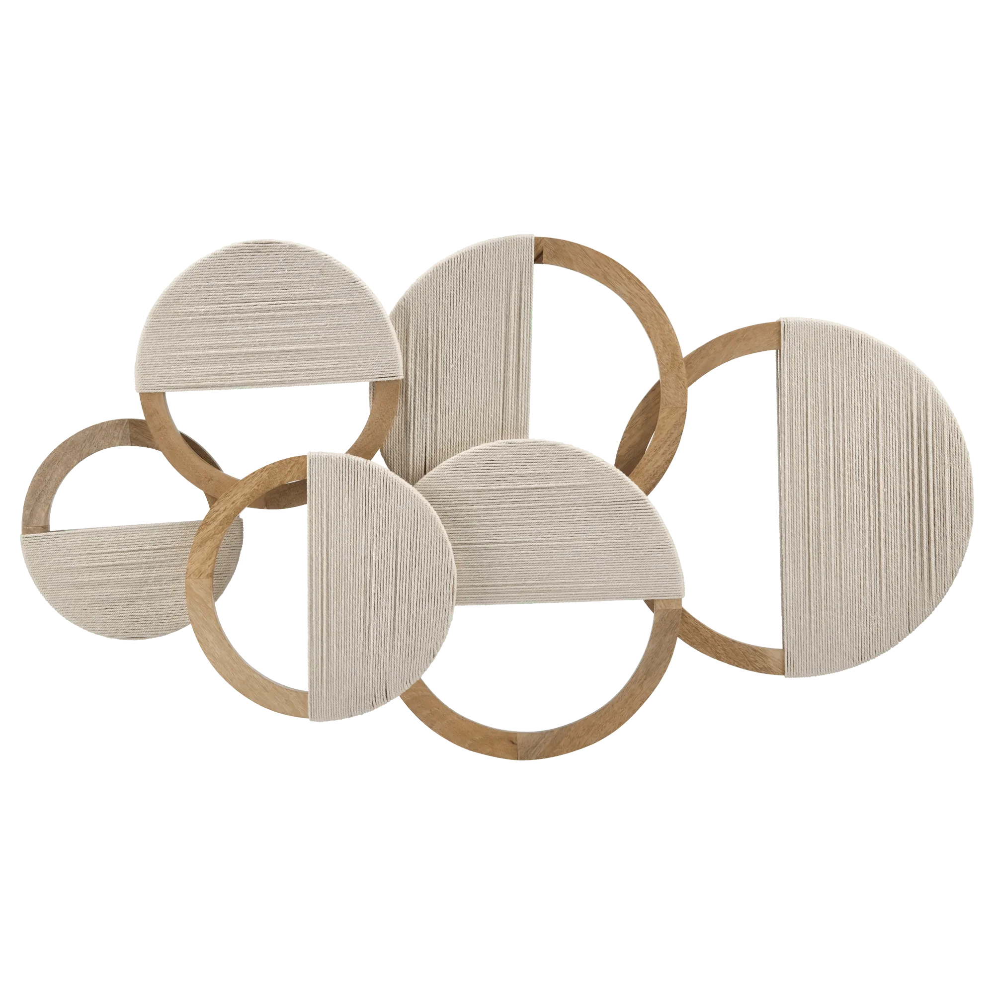 Mango Wood Circles with Rope