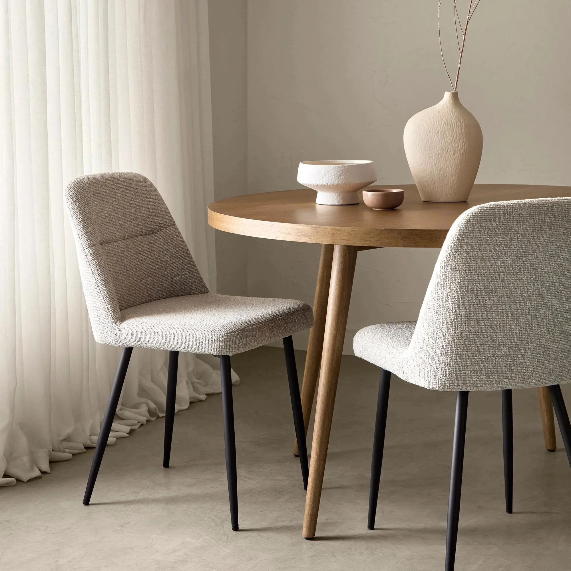 Modern Taupe Dining Chair - Image 2
