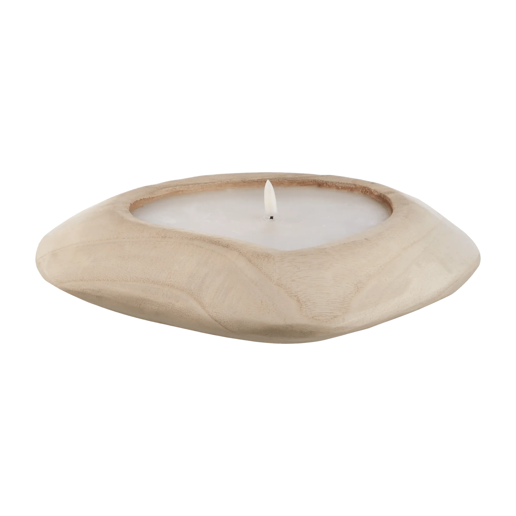 Natural Wood Candle Holder