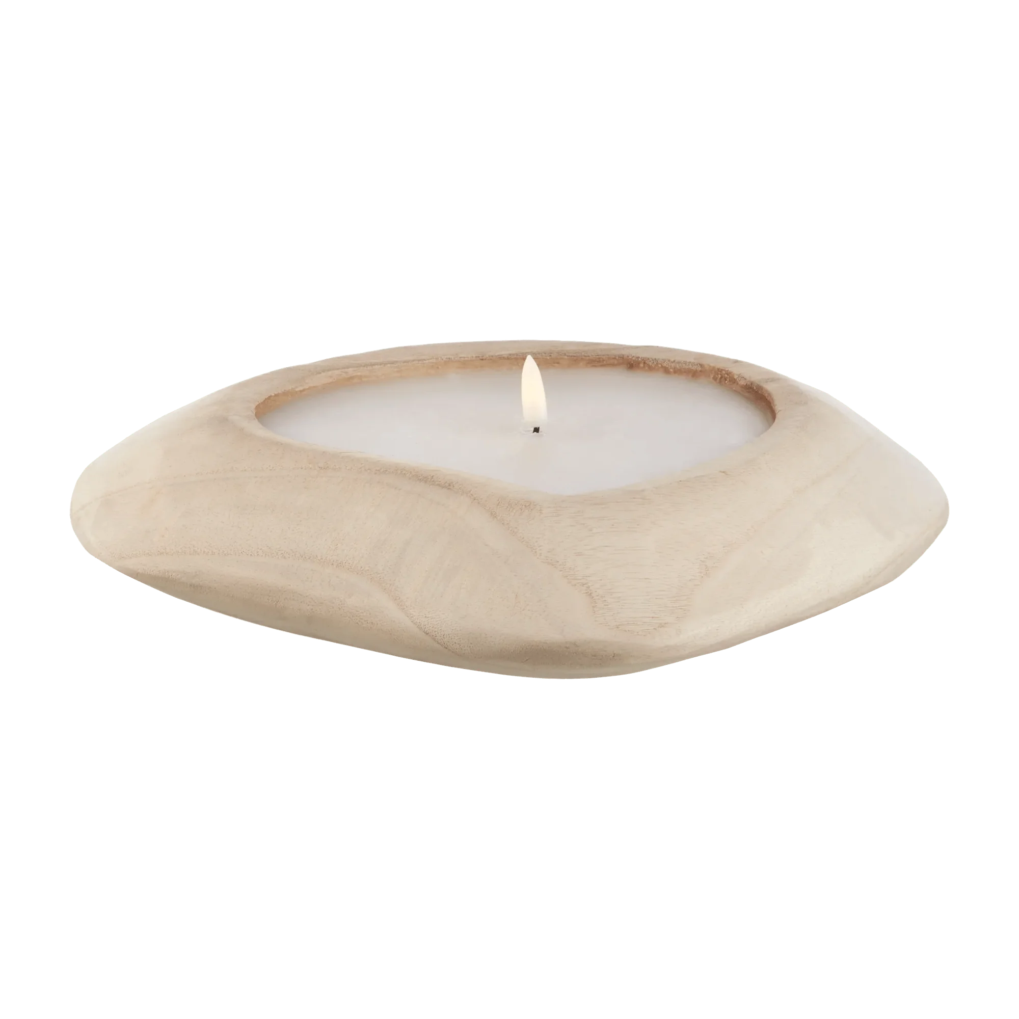Natural Wood Candle Holder - Image 2