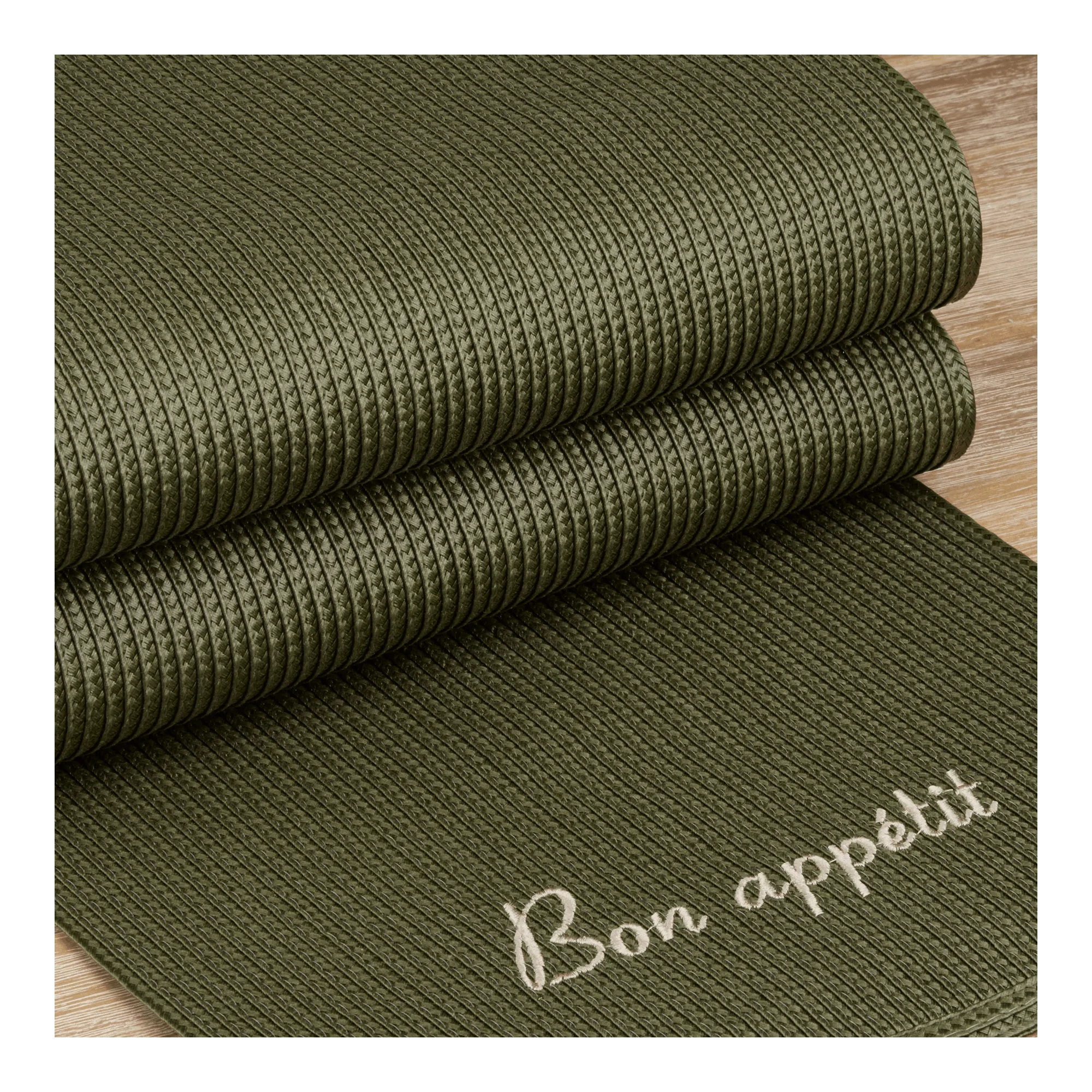 Dark Green Olive Green Table Runner