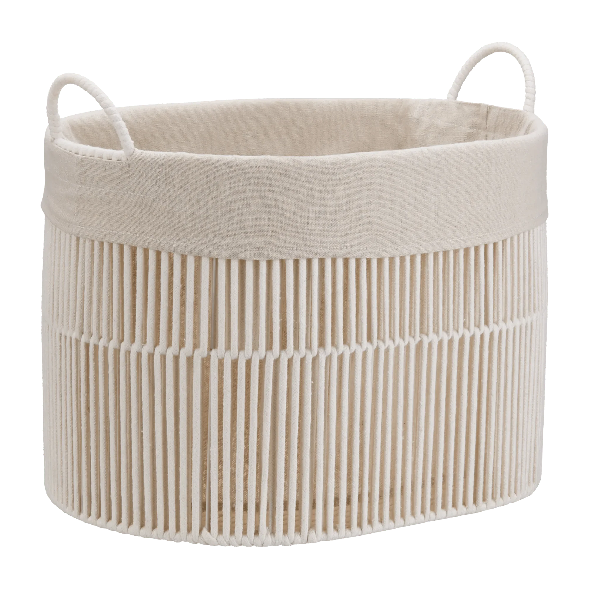 Panier Ovale en Corde Tressée