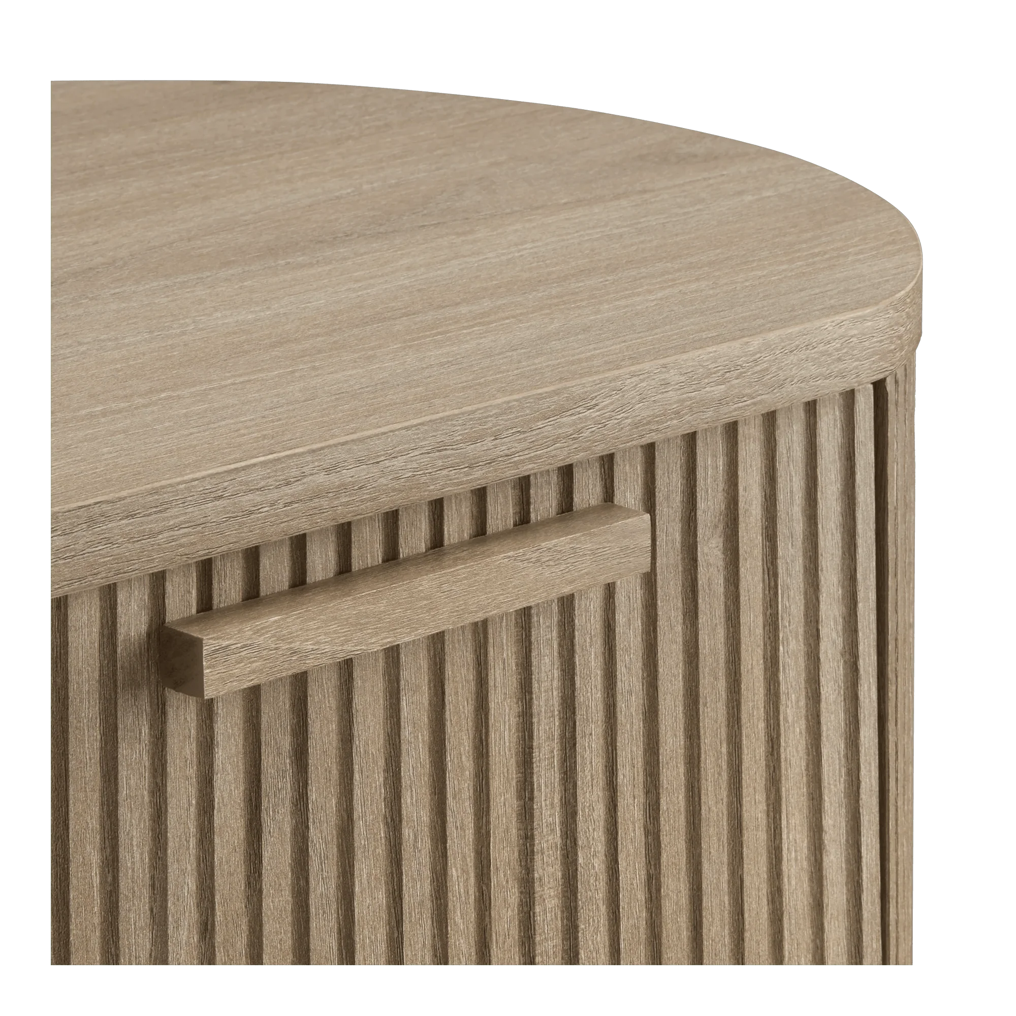 Ribbed Side Table with Drawer - Image 4