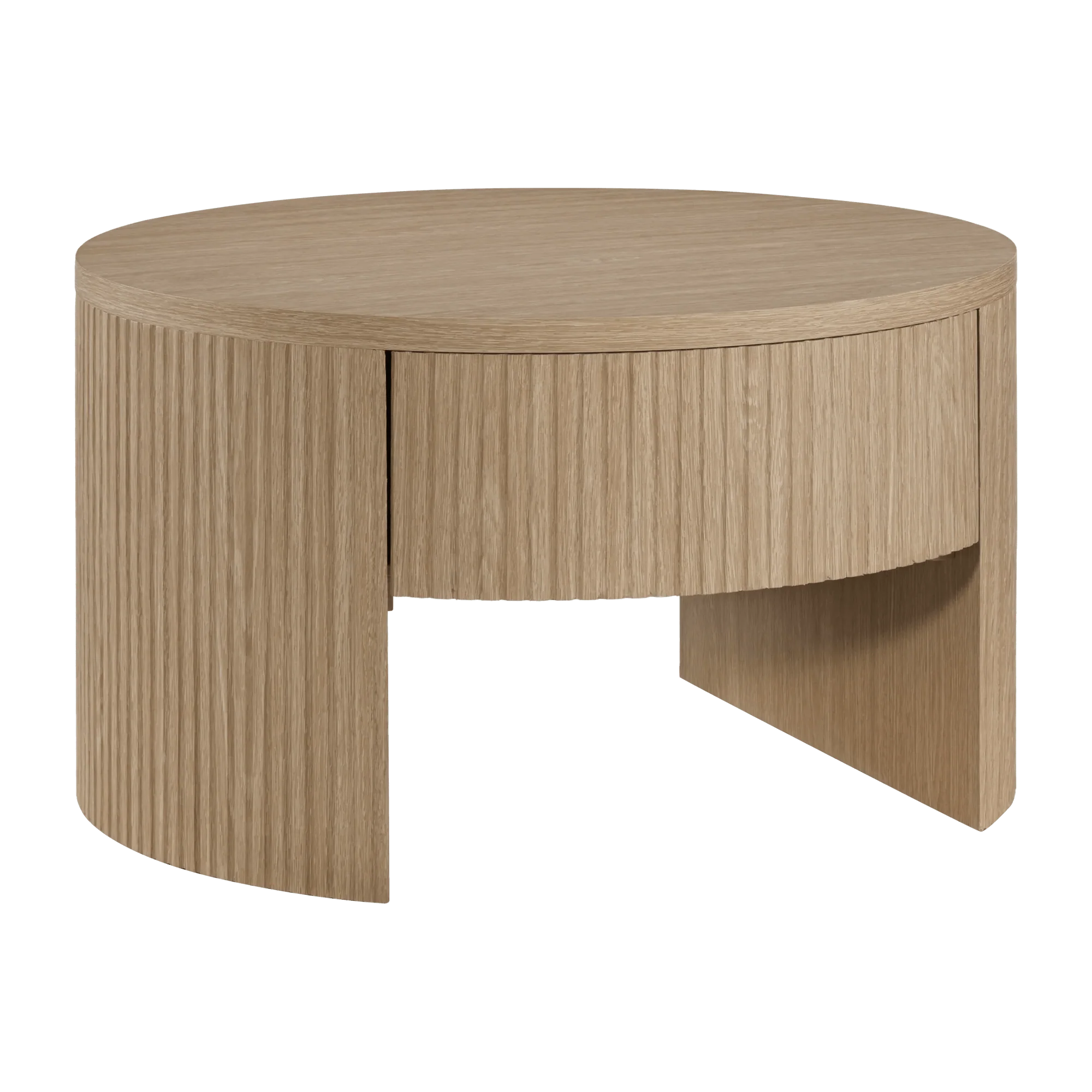 Round Pale Oak Coffee Table