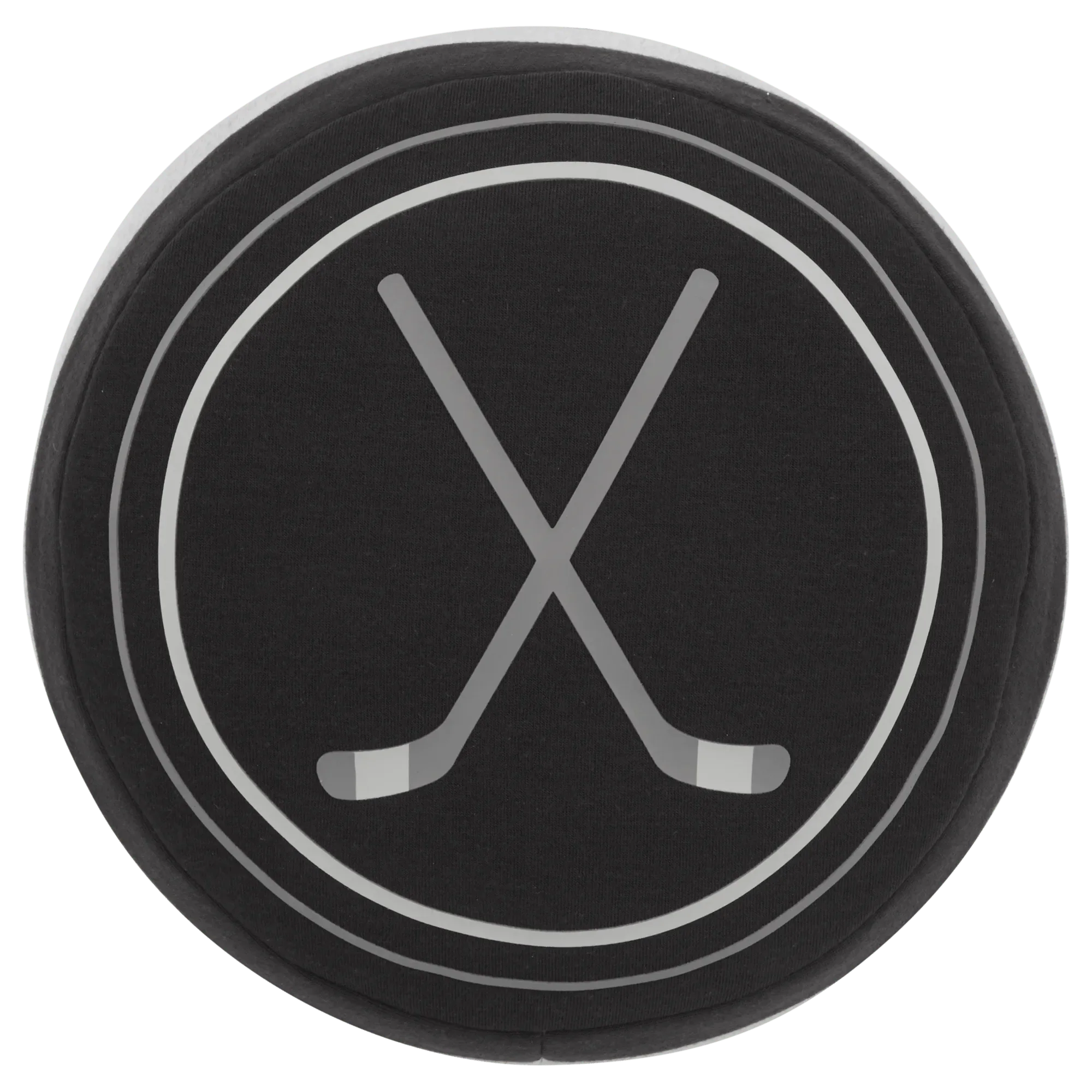 Shaped Cushion with Hockey Sticks