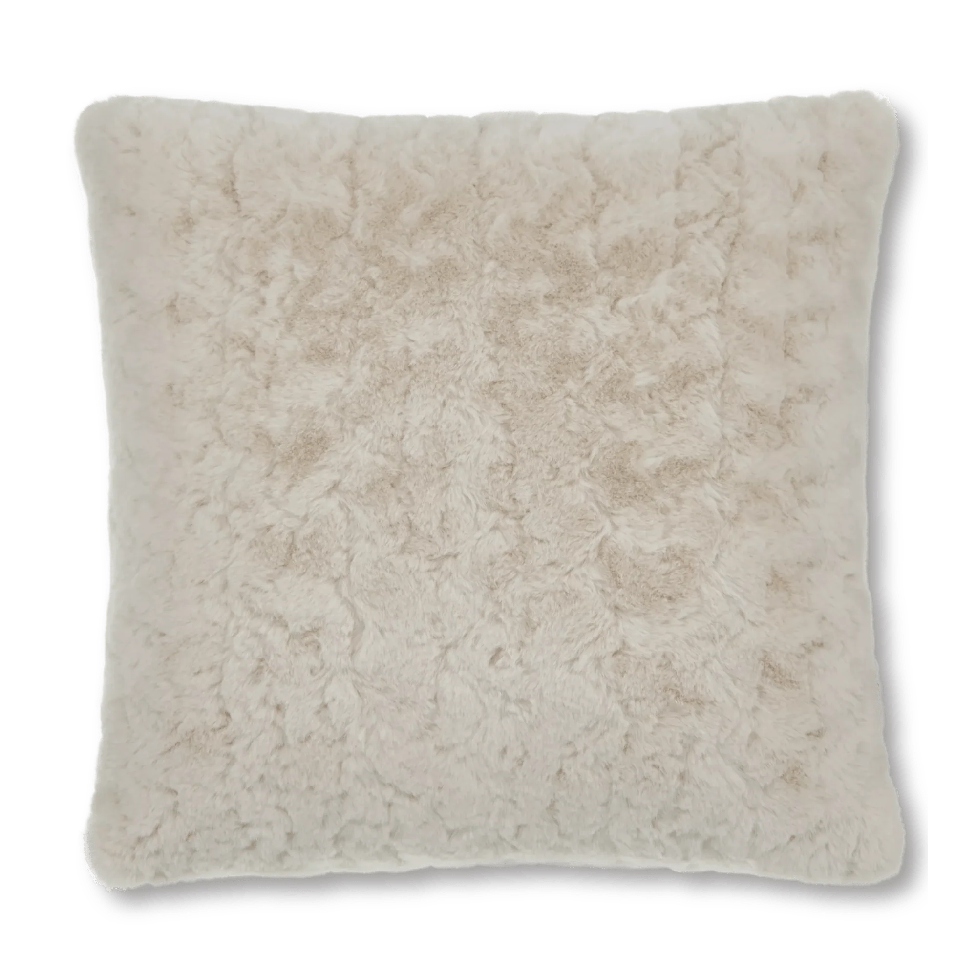 Oatmeal Sheep Faux Fur Throw Pillow