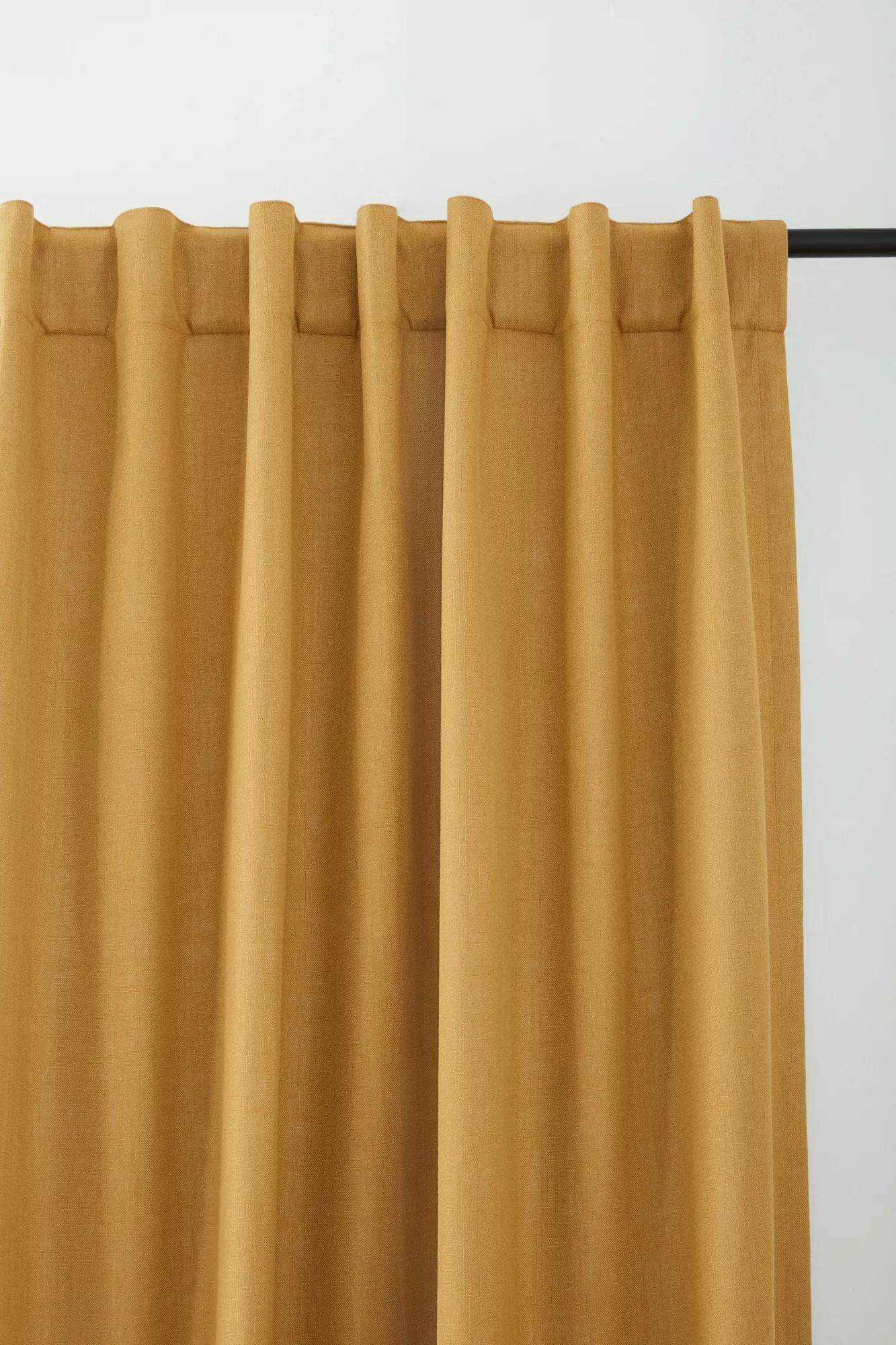 Ochre Taha Rod Pocket Back Tab Blackout Curtain - Image 2