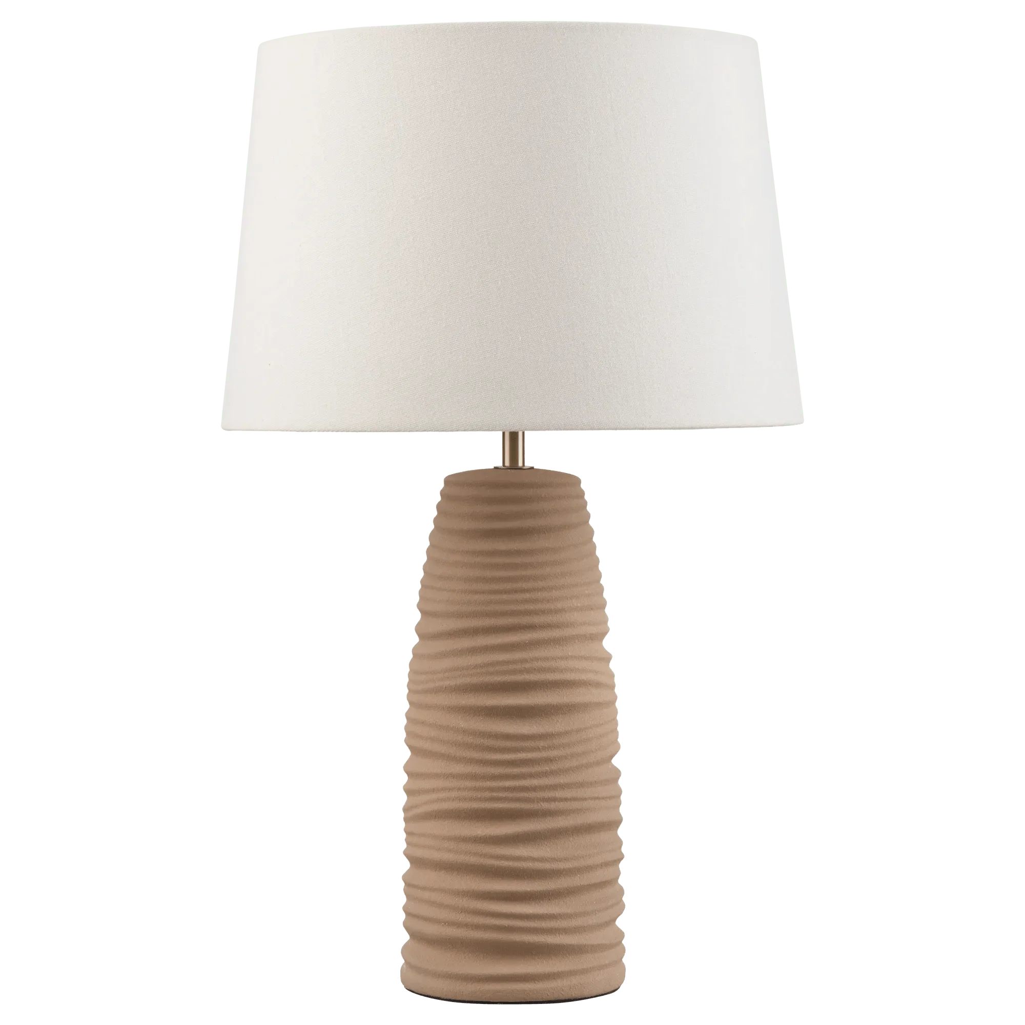 Textured Beige Ceramic Table Lamp