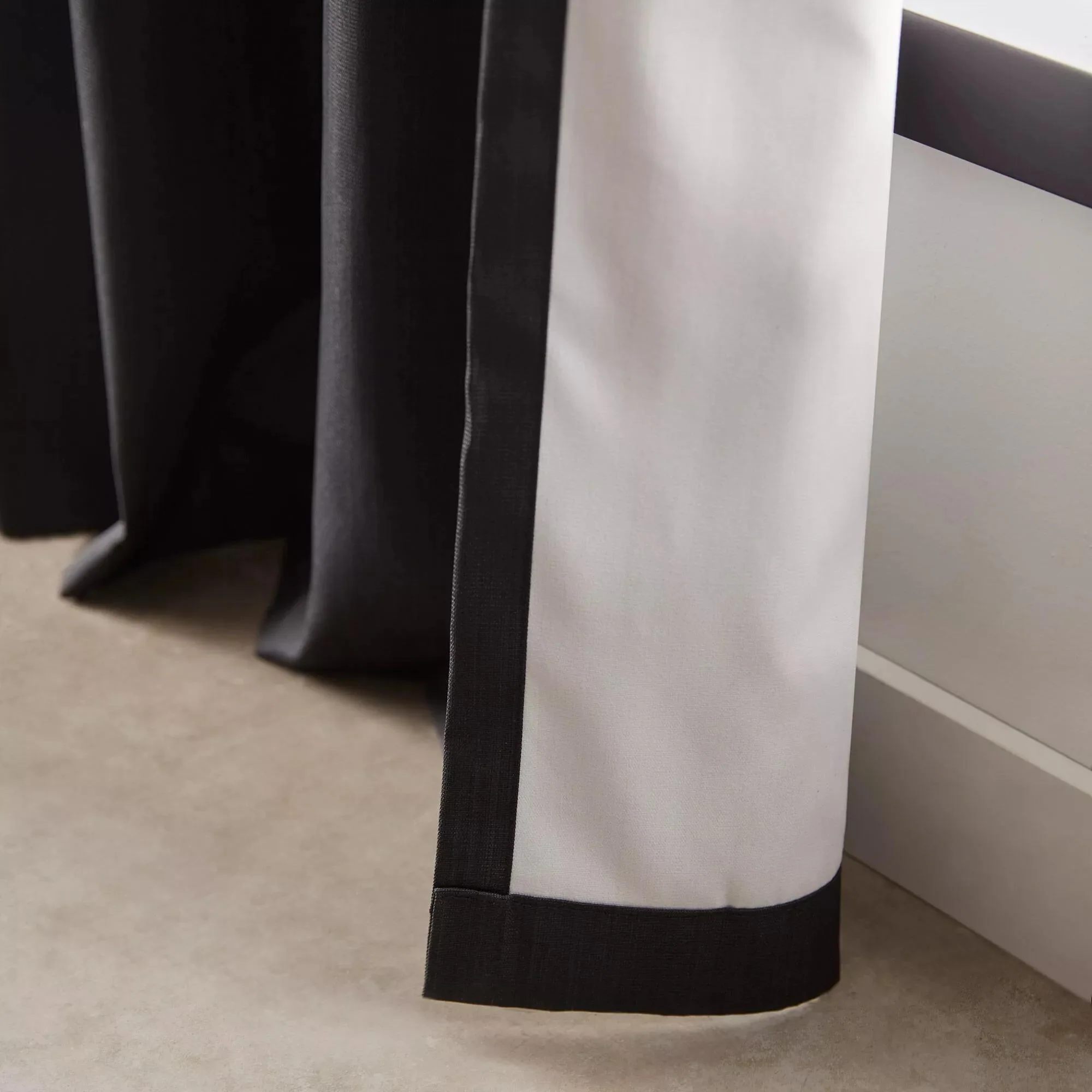 Black Vence Blackout Curtain with Hidden Back Tab - Image 4