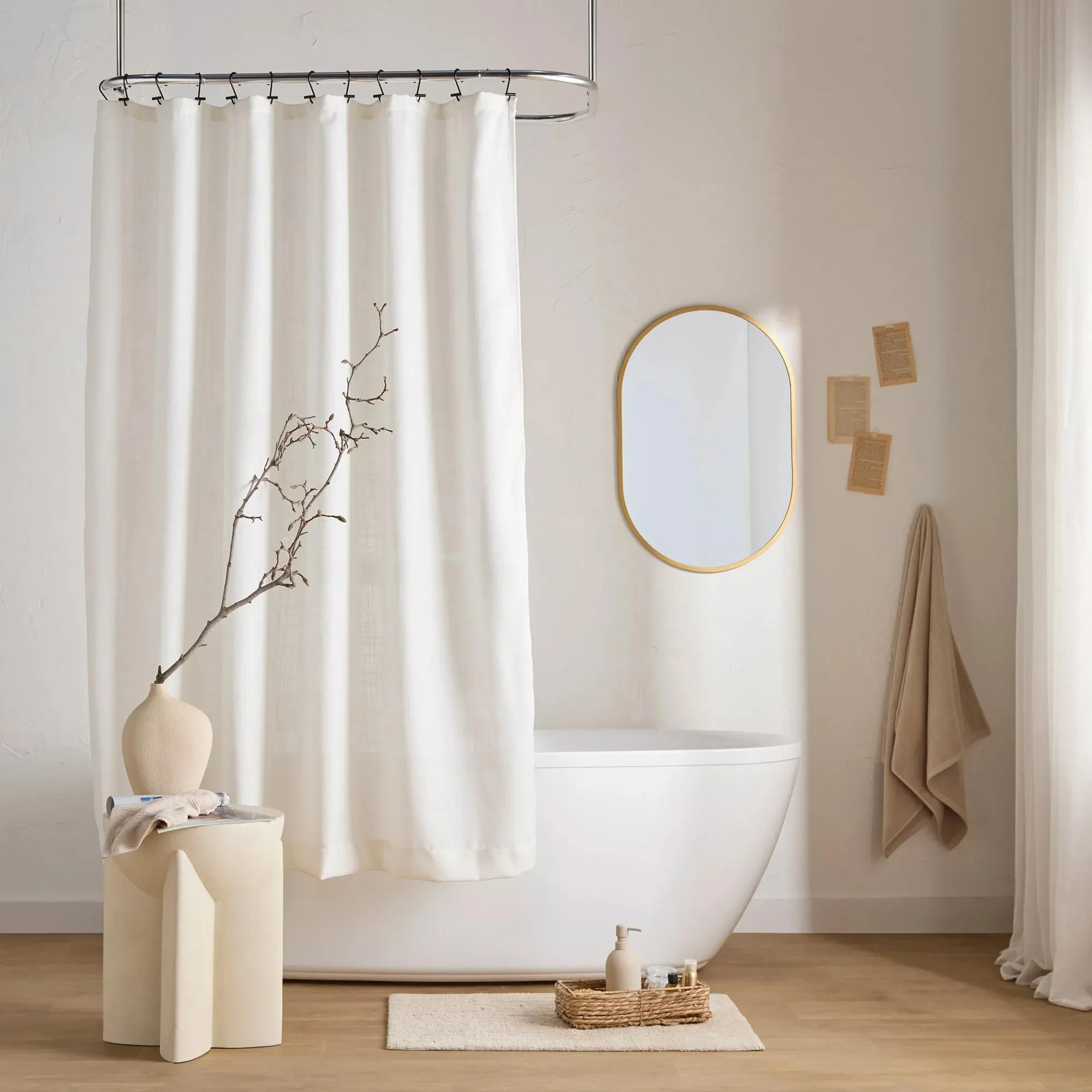 Soft and Absorbent White Cotton Rug - Image 5