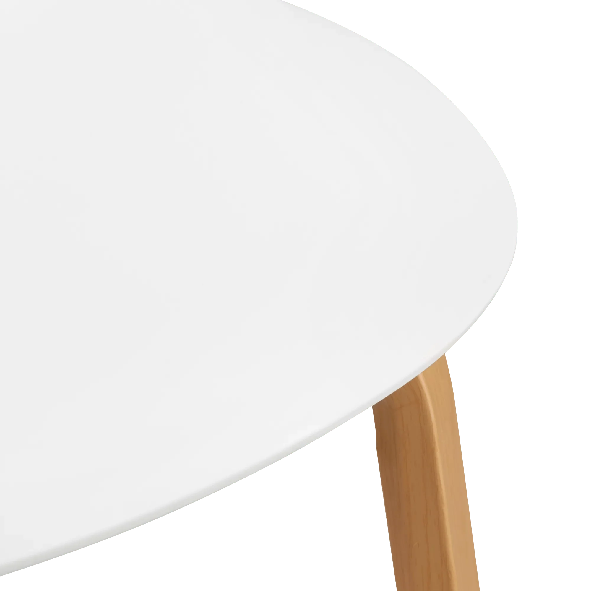 White Bar Stool with Natural Wood Legs - Image 7