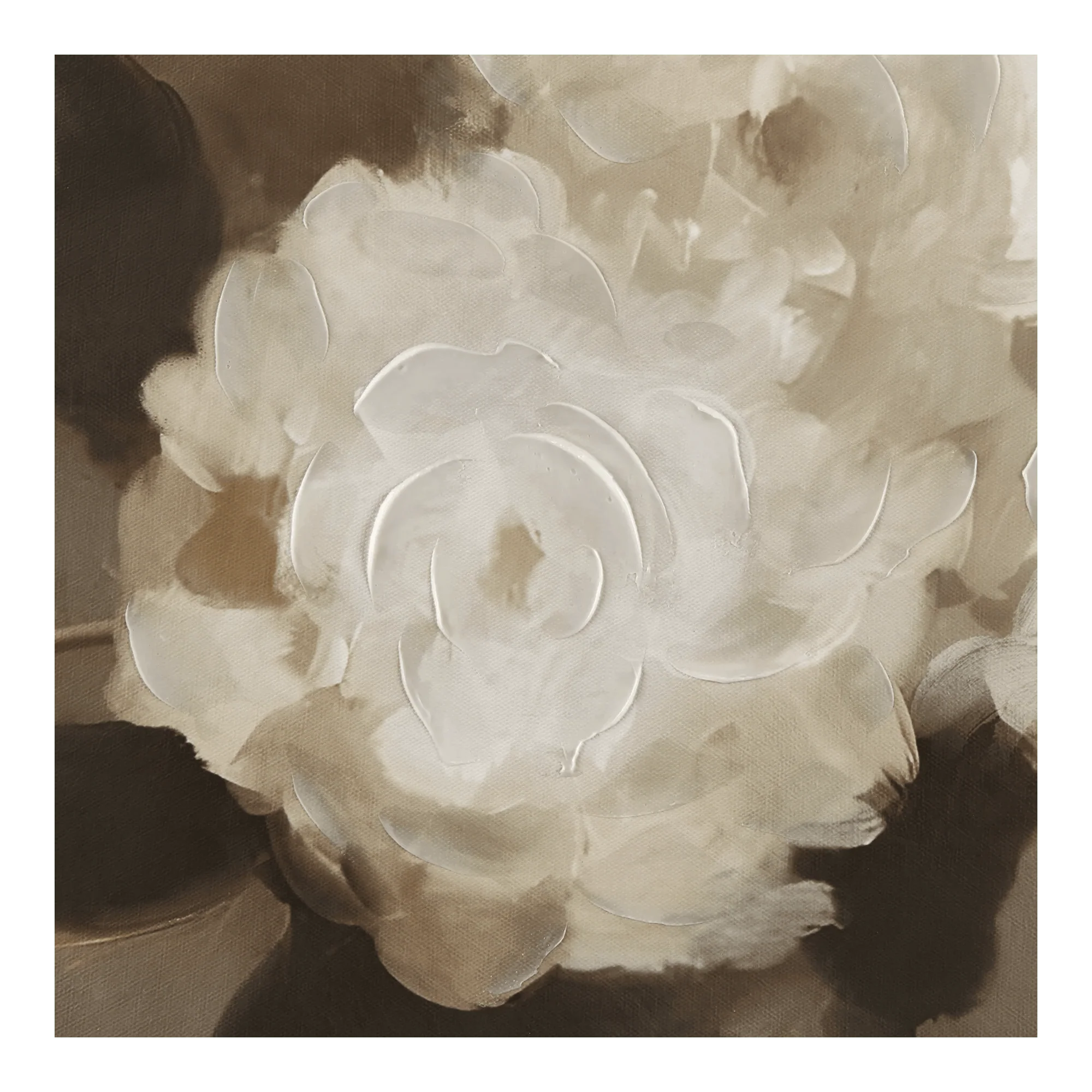 White Bouquet of Flowers Framed Art - Image 2