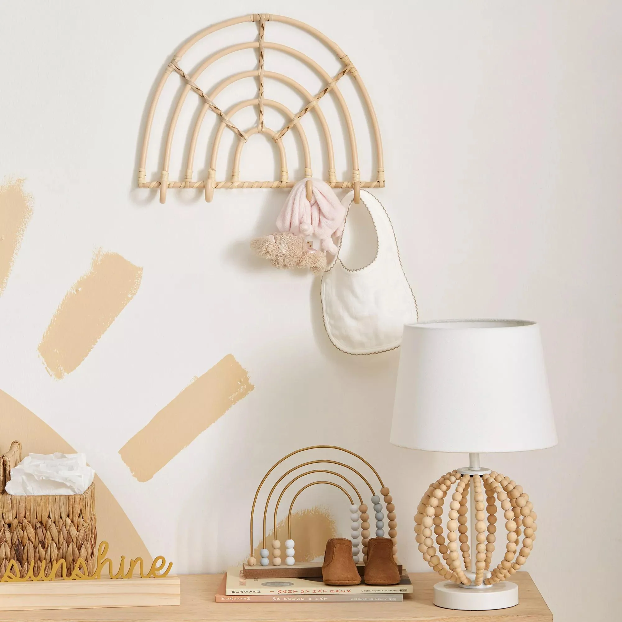 Wooden Bead Base Table Lamp - Image 2